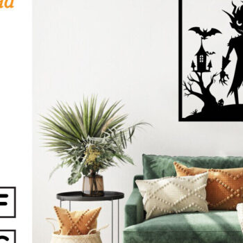 Intra απο ξύλο plywood 3mm-4mm πάχος – Τρομακτικό μεταλλικό τοίχο από Halloween House Δίασταση  20x20 cm INTRAFABR-101282425 - Image 2