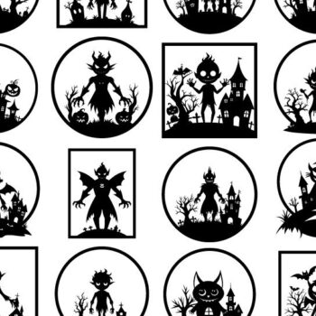 Intra απο ξύλο plywood 3mm-4mm πάχος – Τρομακτικό Πακέτο ς τέχνης τοίχου Halloween Δίασταση 40x30 cm INTRAFABR-104645645 - Image 2