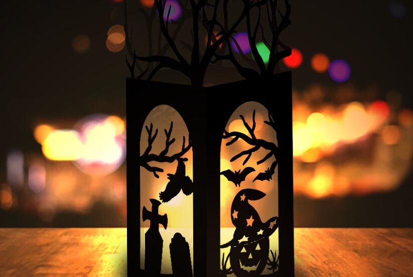 Intra απο ξύλο plywood 3mm-4mm πάχος – Τρομακτικό χάρτινο πρότυπο φαναριών αποκριών Δίασταση  20x20 cm INTRAFABR-5613257