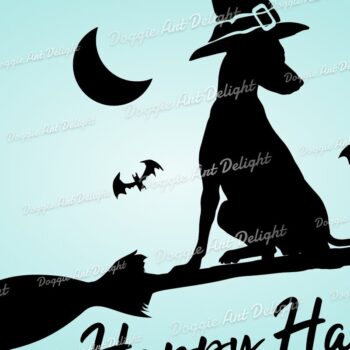 Intra απο ξύλο plywood 3mm-4mm πάχος – Spooky Halloween Puppy Dog Greyhound Δίασταση  20x20 cm INTRAFABR-77778751 - Image 1