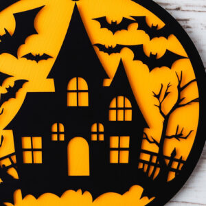 Intra απο ξύλο plywood 3mm-4mm πάχος – Αρχείο περικοπής από τρομακτικό στοιχειωμένο σπίτι Δίασταση  20x20 cm INTRAFABR-103023340