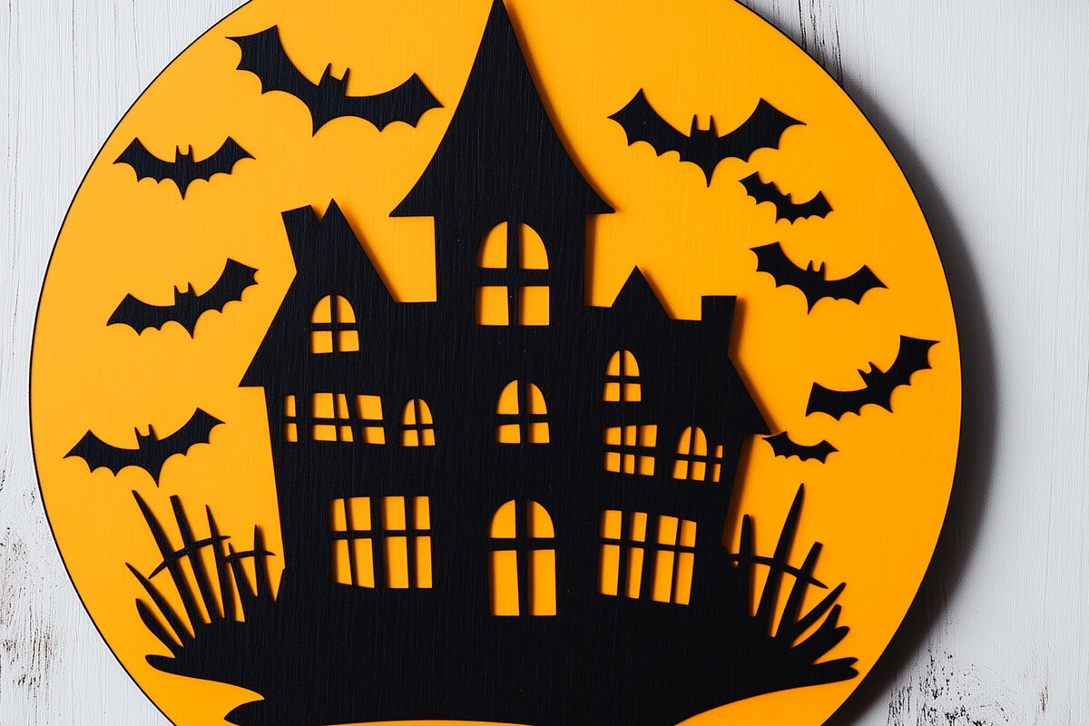 Intra απο ξύλο plywood 3mm-4mm πάχος – Αρχείο περικοπής από τρομακτικό στοιχειωμένο σπίτι Δίασταση  20x20 cm INTRAFABR-103027769