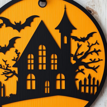 Intra απο ξύλο plywood 3mm-4mm πάχος – Αρχείο περικοπής από τρομακτικό στοιχειωμένο σπίτι Δίασταση  20x20 cm INTRAFABR-103033447 - Image 1