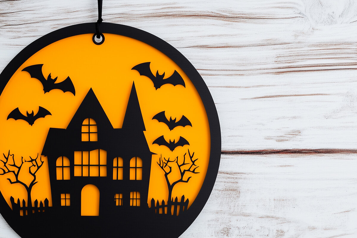 Intra απο ξύλο plywood 3mm-4mm πάχος – Αρχείο περικοπής από τρομακτικό στοιχειωμένο σπίτι Δίασταση  20x20 cm INTRAFABR-103034097