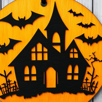 Intra απο ξύλο plywood 3mm-4mm πάχος – Πακέτο αρχείων περικοπής από τρομακτικό στοιχειωμένο σπίτι Δίασταση 20x20 cm INTRAFABR-103034318 - Image 4