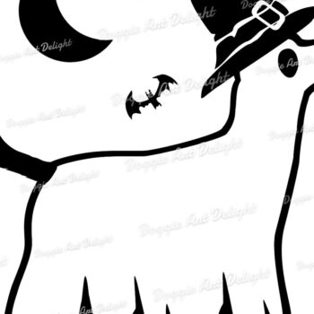 Intra απο ξύλο plywood 3mm-4mm πάχος – Τρομακτικό σκυλί Λαμπραντόρ Halloween Clipart Δίασταση  20x20 cm INTRAFABR-78210489 - Image 2