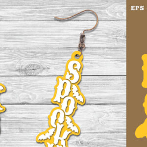 Intra απο ξύλο plywood 3mm-4mm πάχος – Τρομακτικά σκουλαρίκια κοπής με λέιζερ Δίασταση  5x5 cm INTRAFABR-111526772