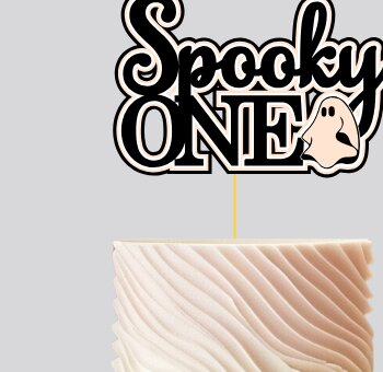 Intra απο ξύλο plywood 3mm-4mm πάχος – Spooky One Layered Cake Topper Δίασταση  20x20 cm INTRAFABR-106276019 - Image 1