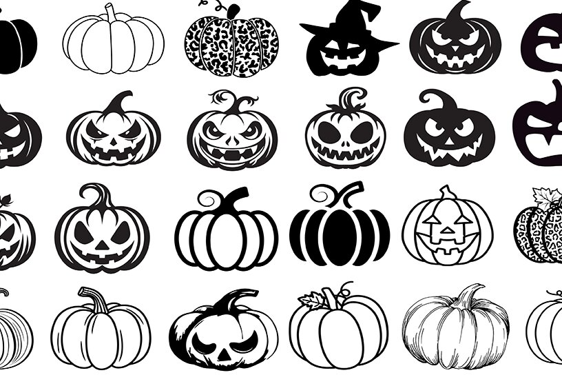 Intra απο ξύλο plywood 3mm-4mm πάχος – Πακέτο από τρομακτικά σχέδια κολοκύθας &amp; PNG Δίασταση  20x20 cm INTRAFABR-105400054