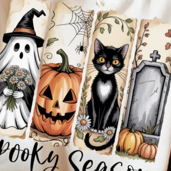 Intra απο ξύλο plywood 3mm-4mm πάχος – Spooky Season Png, Πινελιές Απόκριες Δίασταση  20x20 cm INTRAFABR-123327281 - Image 1