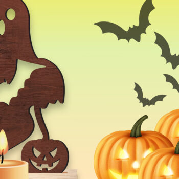 Intra απο ξύλο plywood 3mm-4mm πάχος – Spooky Shadow Κηροπήγιο Δίασταση  20x20 cm INTRAFABR-106062215 - Image 1