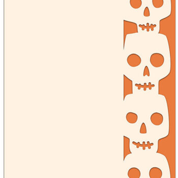 Intra απο ξύλο plywood 3mm-4mm πάχος – Αρχείο αποκοπής με απόκοσμη κάρτα Skulls Δίασταση  20x20 cm INTRAFABR-18843842 - Image 1