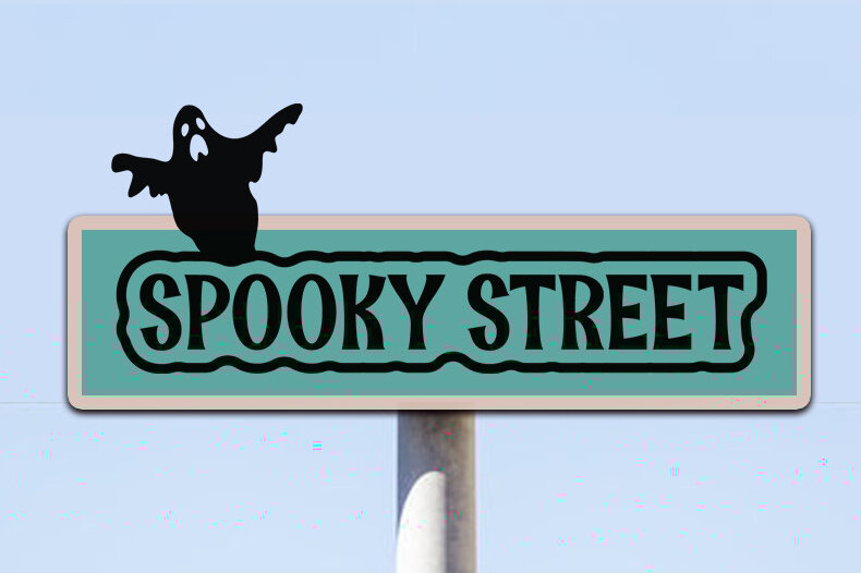 Intra απο ξύλο plywood 3mm-4mm πάχος – Spooky Street Δίασταση  20x20 cm INTRAFABR-76906452