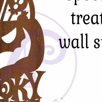 Intra απο ξύλο plywood 3mm-4mm πάχος – Spooky Treats Halloween Sign Laser Δίασταση  40x30 cm INTRAFABR-100501516 - Image 4