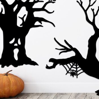 Intra απο ξύλο plywood 3mm-4mm πάχος – Αρχεία αποκοπής με λέιζερ τρομακτικά δέντρα Δίασταση  20x20 cm INTRAFABR-17571728 - Image 1