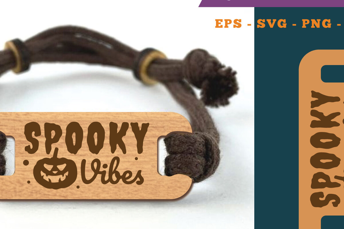 Intra απο ξύλο plywood 3mm-4mm πάχος – Βραχιόλι Spooky Vibes 1 Δίασταση  20x20 cm INTRAFABR-111384738