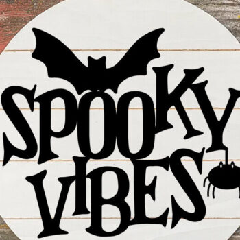 Intra απο ξύλο plywood 3mm-4mm πάχος – Spooky Vibes Sign Cut Δίασταση  40x30 cm INTRAFABR-77413323 - Image 1