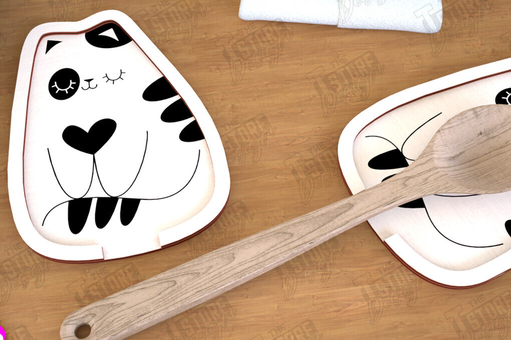 Intra απο ξύλο plywood 3mm-4mm πάχος – Κουταλοθήκη | Αξεσουάρ Κουζίνας | CNC Δίασταση  20x20 cm INTRAFABR-113985761