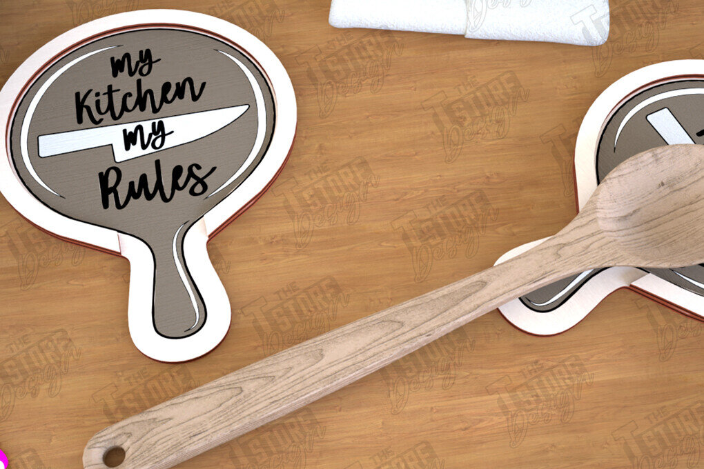 Intra απο ξύλο plywood 3mm-4mm πάχος – Κουταλοθήκη | Αξεσουάρ Κουζίνας | CNC Δίασταση  20x20 cm INTRAFABR-113985780