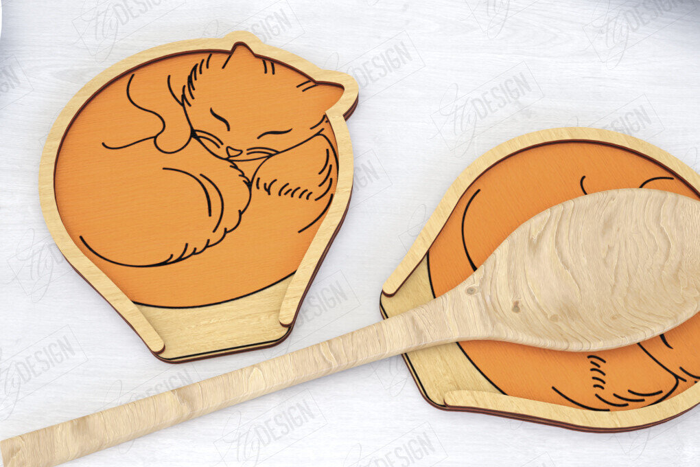 Intra απο ξύλο plywood 3mm-4mm πάχος – Κουταλοθήκη |Κουζινικά σκεύη Δίασταση  20x20 cm INTRAFABR-120094695