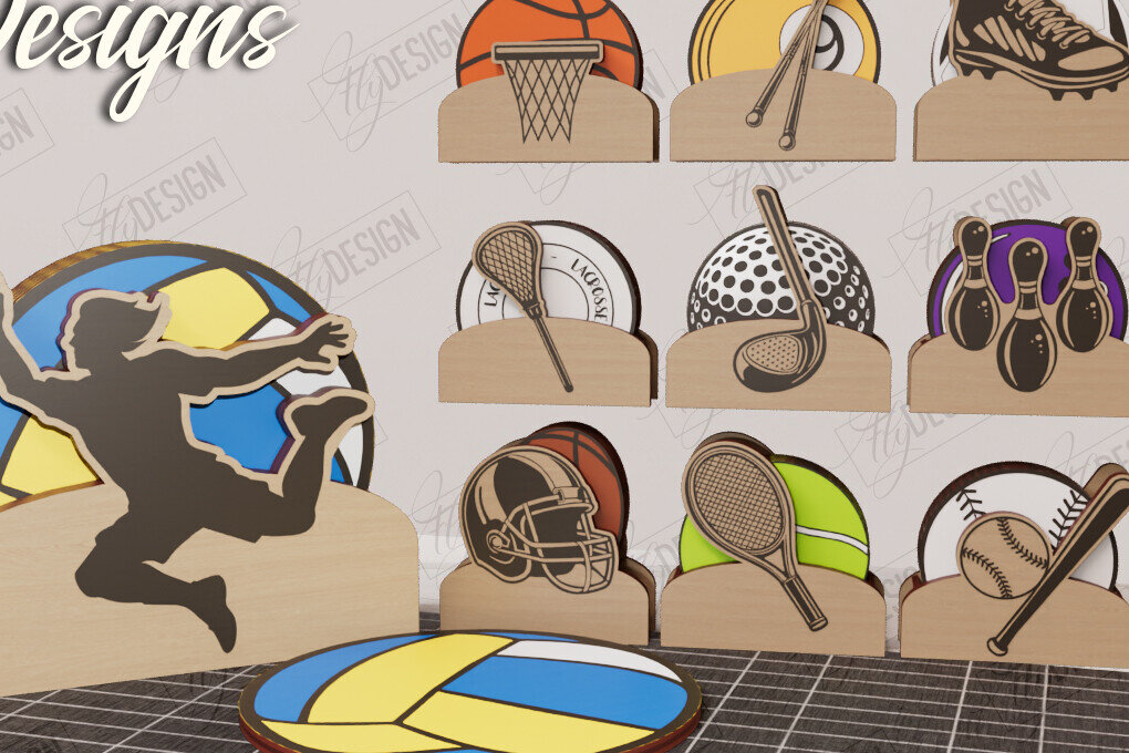 Intra απο ξύλο plywood 3mm-4mm πάχος – Πακέτο αθλητικών σουβέρ | Φίλαθλοι | CNC Δίασταση  20x20 cm INTRAFABR-109578644