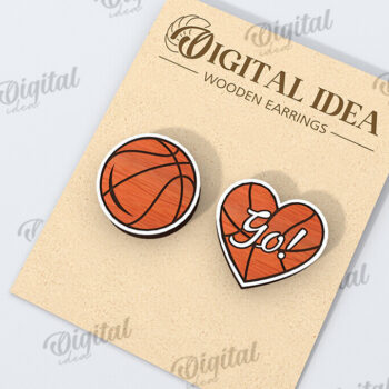 Intra απο ξύλο plywood 3mm-4mm πάχος – Αθλητικά σκουλαρίκια Bundle Δίασταση  5x5 cm INTRAFABR-116496654 - Image 2