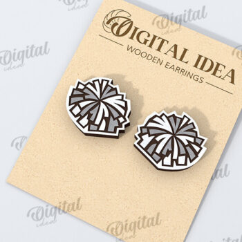 Intra απο ξύλο plywood 3mm-4mm πάχος – Αθλητικά σκουλαρίκια Bundle Δίασταση  5x5 cm INTRAFABR-116496654 - Image 4