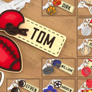 Intra απο ξύλο plywood 3mm-4mm πάχος – Αθλητικά μπρελόκ Bundle|Μπρελόκ Δίασταση  5x5 cm INTRAFABR-122387930 - Image 1