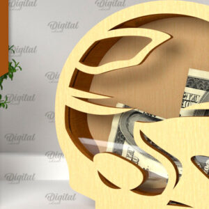 Intra απο ξύλο plywood 3mm-4mm πάχος – Sport Piggy Bank Laser. Τράπεζα Χρημάτων Δίασταση  20x20 cm INTRAFABR-98046822