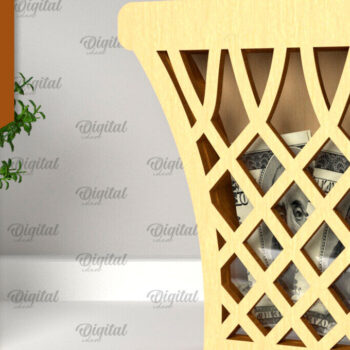 Intra απο ξύλο plywood 3mm-4mm πάχος – Sport Piggy Bank Laser. Τράπεζα Χρημάτων Δίασταση  20x20 cm INTRAFABR-98046445 - Image 1