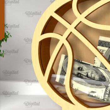 Intra απο ξύλο plywood 3mm-4mm πάχος – Sport Piggy Bank Laser. Τράπεζα Χρημάτων Δίασταση  20x20 cm INTRAFABR-98046499 - Image 1