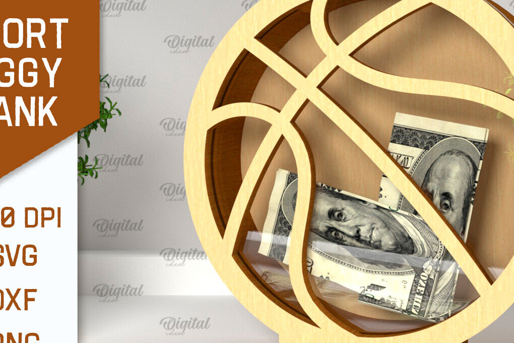 Intra απο ξύλο plywood 3mm-4mm πάχος – Sport Piggy Bank Laser. Τράπεζα Χρημάτων Δίασταση  20x20 cm INTRAFABR-98046499