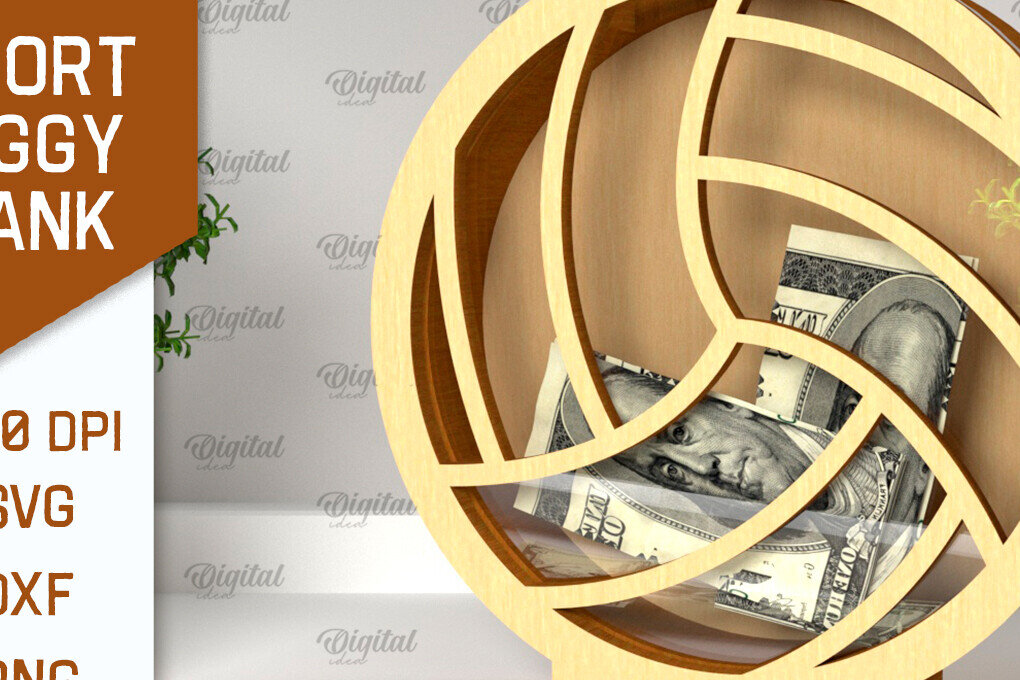 Intra απο ξύλο plywood 3mm-4mm πάχος – Sport Piggy Bank Laser. Τράπεζα Χρημάτων Δίασταση  20x20 cm INTRAFABR-98045971