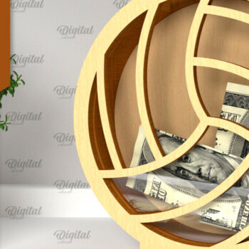 Intra απο ξύλο plywood 3mm-4mm πάχος – Πακέτο κοπής με λέιζερ Sport Piggy Banks Δίασταση  20x20 cm INTRAFABR-98048772 - Image 4