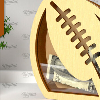 Intra απο ξύλο plywood 3mm-4mm πάχος – Πακέτο κοπής με λέιζερ Sport Piggy Banks Δίασταση  20x20 cm INTRAFABR-98048772 - Image 5