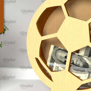 Intra απο ξύλο plywood 3mm-4mm πάχος – Πακέτο κοπής με λέιζερ Sport Piggy Banks Δίασταση  20x20 cm INTRAFABR-98048772 - Image 7