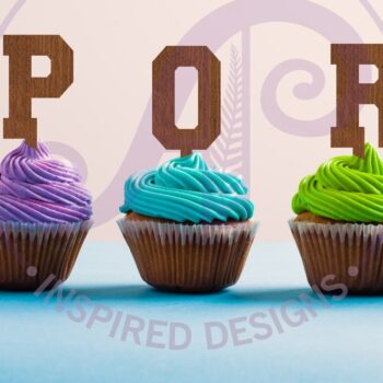 Intra απο ξύλο plywood 3mm-4mm πάχος – Αθλητικά γράμματα αλφαβήτου Cupcake Toppers Δίασταση  20x20 cm INTRAFABR-96528643 - Image 1