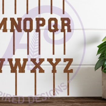 Intra απο ξύλο plywood 3mm-4mm πάχος – Αθλητικά γράμματα αλφαβήτου Cupcake Toppers Δίασταση  20x20 cm INTRAFABR-96528643 - Image 3