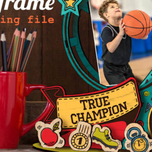 Intra απο ξύλο plywood 3mm-4mm πάχος – Sports and Champion Photo Frame Δίασταση  45x45 cm INTRAFABR-70926398