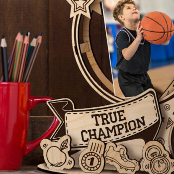 Intra απο ξύλο plywood 3mm-4mm πάχος – Sports and Champion Photo Frame Δίασταση  45x45 cm INTRAFABR-70926398 - Image 2