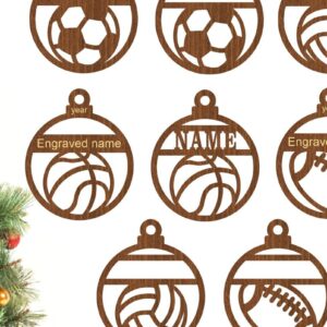 Intra απο ξύλο plywood 3mm-4mm πάχος – Χριστουγεννιάτικα στολίδια αθλητικής μπάλας, 4 Δίασταση  20x20 cm INTRAFABR-77060472