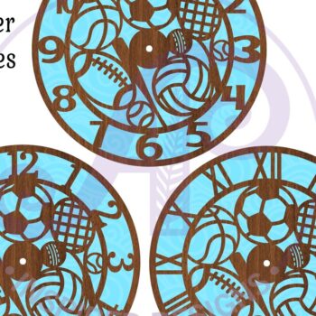 Intra απο ξύλο plywood 3mm-4mm πάχος – Αθλητική μπάλα Ρολόι τοίχου Αρχεία κοπής με λέιζερ Δίασταση  40x30 cm INTRAFABR-88785018 - Image 4