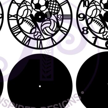 Intra απο ξύλο plywood 3mm-4mm πάχος – Αθλητική μπάλα Ρολόι τοίχου Αρχεία κοπής με λέιζερ Δίασταση  40x30 cm INTRAFABR-88785018 - Image 5