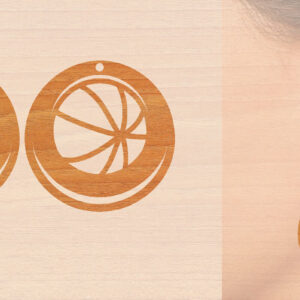 Intra απο ξύλο plywood 3mm-4mm πάχος – Αθλητικά Ξύλινα Σκουλαρίκια με Μπάλα Laser Δίασταση  5x5 cm INTRAFABR-97989374