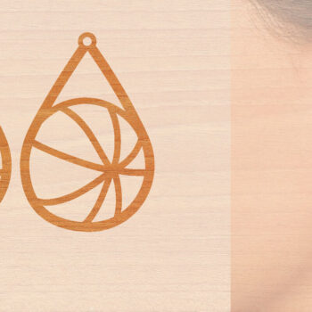 Intra απο ξύλο plywood 3mm-4mm πάχος – Αθλητικά Ξύλινα Σκουλαρίκια με Μπάλα Laser Δίασταση  5x5 cm INTRAFABR-97988198 - Image 1