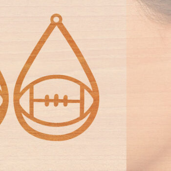 Intra απο ξύλο plywood 3mm-4mm πάχος – Αθλητικά Ξύλινα Σκουλαρίκια με Μπάλα Laser Δίασταση  5x5 cm INTRAFABR-97988457 - Image 1