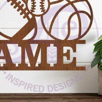 Intra απο ξύλο plywood 3mm-4mm πάχος – Αθλητικές Μπάλες Ονομαστική Πινακίδα Δίασταση  20x20 cm INTRAFABR-87209442 - Image 1