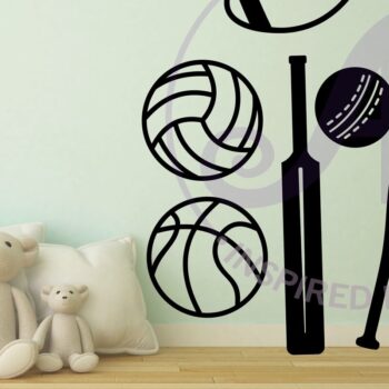 Intra απο ξύλο plywood 3mm-4mm πάχος – Σχήματα κοπής με λέιζερ σιλουέτα αθλητικών μπάλων Δίασταση  20x20 cm INTRAFABR-88645596 - Image 2