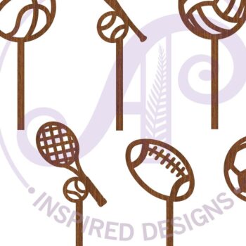 Intra απο ξύλο plywood 3mm-4mm πάχος – Sports Cupcake Toppers, 7 Σχέδια Δίασταση 20x20 cm INTRAFABR-89721236 - Image 3