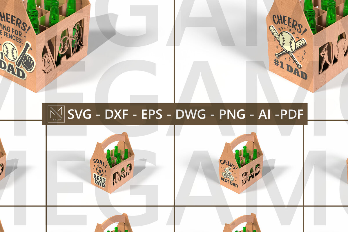 Intra απο ξύλο plywood 3mm-4mm πάχος – Πακέτο Sports Dad Beer Caddy Δίασταση  20x20 cm INTRAFABR-122438267